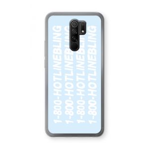 Hotline bling blue: Xiaomi Redmi 9 Transparant Hoesje