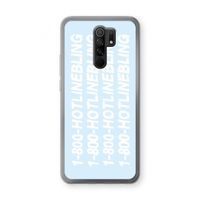 Hotline bling blue: Xiaomi Redmi 9 Transparant Hoesje