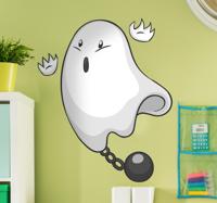 Muursticker Spookje met Ketting