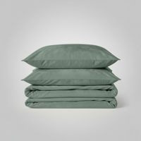 Dekbedovertrek Velvet Uni - Groen - Tweepersoons (200x200 Cm) - Groen Velvet (Microvezel) - Effen - Zydante - Dekbed-Discounter.nl