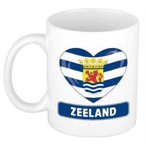 Zeeuwse vlag hartje theebeker 300 ml