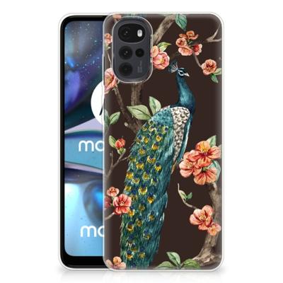 Motorola Moto G22 | TPU Hoesje | Pauw met Bloemen