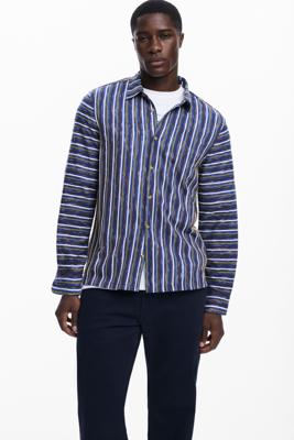 Multicolor gestreept overhemd - BLUE - XL