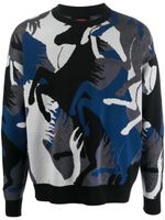 Ferrari pull à motif géométrique en jacquard - Gris