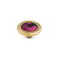 Melano Vivid Crystal CZ Steentje Fuchsia Goud