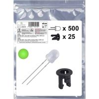 Quadrios 25O215 LED-assortiment Groen Rond 5 mm 2500 mcd 20 mA 3.0 V