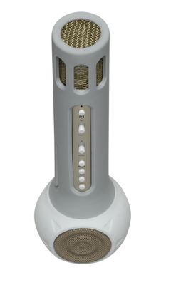 Denver KMS-10WHITE Grijs, Wit Karaokemicrofoon