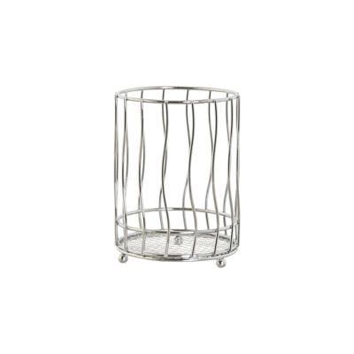 Bestekmand Home ESPRIT Zilverkleurig Metaal 11.5 x 11.5 x 15.5 cm