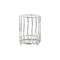 Bestekmand Home ESPRIT Zilverkleurig Metaal 11.5 x 11.5 x 15.5 cm