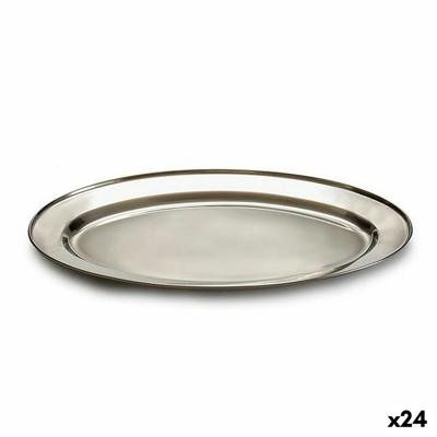 Dienblad Zilverkleurig Roestvrij staal 40 x 2,5 x 26,5 cm (24 Stuks)