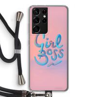 Girl boss: Samsung Galaxy S21 Ultra Transparant Hoesje met koord