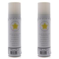 Sneeuwspray glow in the dark - 2x stuks - busje 150 ml - kunstsneeuw spray - spuitsneeuw