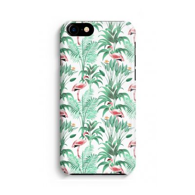 Flamingo bladeren: Volledig geprint iPhone SE 2020 Hoesje