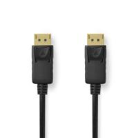 Nedis DisplayPort-Kabel | DisplayPort Male | DisplayPort Male | 8K@60Hz | Verguld | 2.00 m | Rond | PVC | Zwart | Label - CCGL38010BK20 - thumbnail