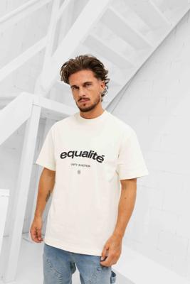 Equalité Celeste Oversized T-Shirt Heren Gebroken Wit - Maat L - Kleur: Gebroken WitZwart | Soccerfanshop