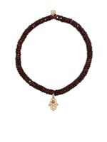 Sydney Evan bracelet en or 14ct serti de perles de grenat - Rouge