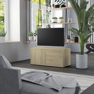 Tv-meubel 80x34x36 cm spaanplaat sonoma eikenkleurig