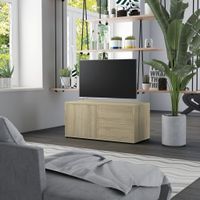Tv-meubel 80x34x36 cm spaanplaat sonoma eikenkleurig - thumbnail