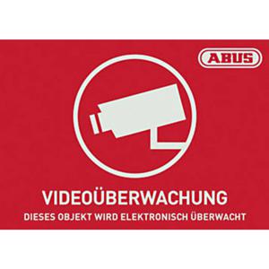 ABUS AU1420 Waarschuwingssticker Camerabewaking Taal Duits (b x h) 148 mm x 105 mm