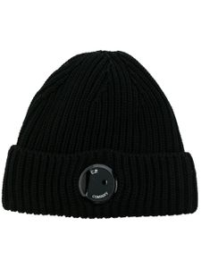 C.P. Company ribbed-knit wool beanie - Noir