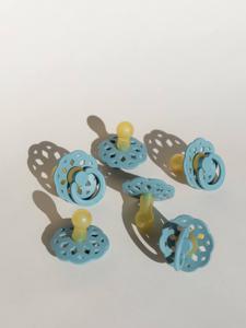 Set van 2 BIBS Bohème-fopspenen, maat 2 van 6 tot 18 maanden blauw