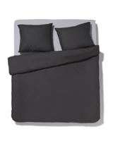 HEMA Dekbedovertrek 240x200/220cm Zacht Katoen Donkergrijs (donkergrijs)