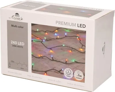 Anna&apos;s Collection LED kerstverlichting premium 240 lampjes 24m, multicolor