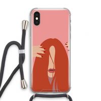 Woke up like this: iPhone XS Transparant Hoesje met koord