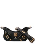 Balmain sac porté épaule Blaze en cuir - Noir