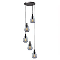 Freelight Hanglamp Dorato 5 lichts Ø 40 cm Vide zwart