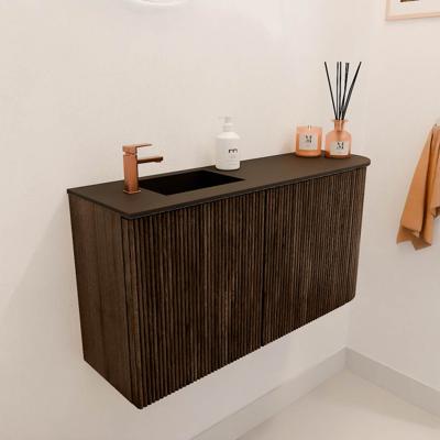 Toiletmeubel Mondiaz Joya | 81.6 cm | Meubelkleur Walnut | Faye wastafel Urban Links | 1 kraangat Toiletmeubel Mondiaz Joya | 81.6 cm | Meubelkleur Walnut | Faye wastafel Urban Links | 1 kraangat