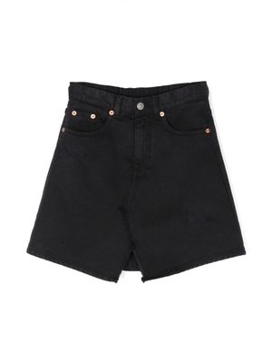 MM6 Maison Margiela Kids jupe évasée en jean - Noir