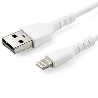 StarTech.com Premium USB-A naar Lightning Kabel 1m Wit USB Type A naar Lightning Charge & Sync Oplaadkabel Verstevigd met Aramide Vezels Apple MFi Gecertificeerd iPad Air iPhone 12 - thumbnail