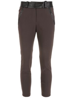 Gloria Coelho pantalon skinny à coupe courte - Marron