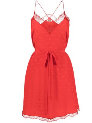 Zadig&Voltaire robe Christy Jac en soie - Rouge
