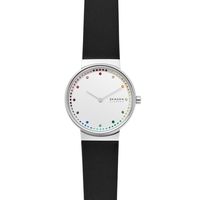 Horlogeband Skagen SKW2836 Leder Zwart 16mm