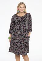 Yoek Jurk met pofmouwen RUBY | Zwart | Maat 58/60