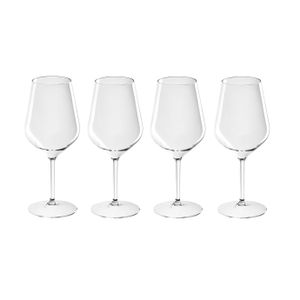 4x Witte of rode wijn wijnglazen 47 cl/470 ml van onbreekbaar kunststof