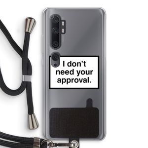 Don't need approval: Xiaomi Mi Note 10 Pro Transparant Hoesje met koord