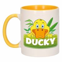 Eenden theebeker geel / wit Ducky 300 ml