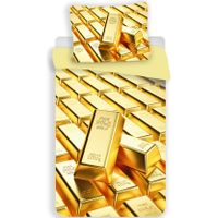 Goud Dekbedovertrek Gold Bars - thumbnail