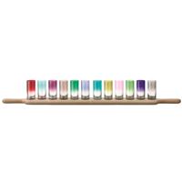 L.S.A. - Paddle Wodka Set met Serveerplank Set van 12 Stuks Assorti - Glas - Multicolor - thumbnail