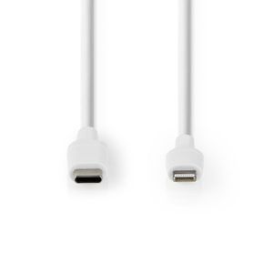 Nedis CCGW39650WT10 Apple Lightning Cable Apple Lightning 8-pin Male - Usb-c™ 1.0 M White