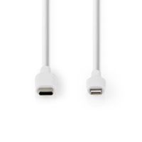 Nedis CCGW39650WT10 Apple Lightning Cable Apple Lightning 8-pin Male - Usb-c™ 1.0 M White - thumbnail