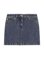 Dolce & Gabbana Kids logo-plaque denim miniskirt - Bleu - thumbnail