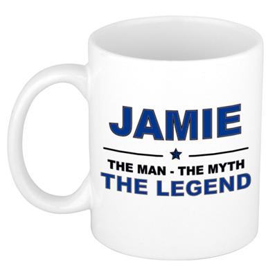 Jamie cadeau mok - man myth legend - naam koffiemok - 300 ml - collega - vaderdag