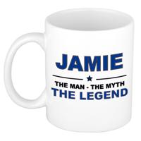 Jamie cadeau mok - man myth legend - naam koffiemok - 300 ml - collega - vaderdag
