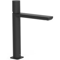 Wastafelkraan Tres Loft | Opbouw | Mengkraan | Hoog model | 1-knop | Rond | Zwart mat