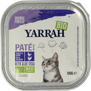 Yarrah Kattenvoer pate met kip en kalkoen bio