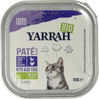 Yarrah Kattenvoer pate met kip en kalkoen bio